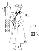 Maria Poppins Online Coloring